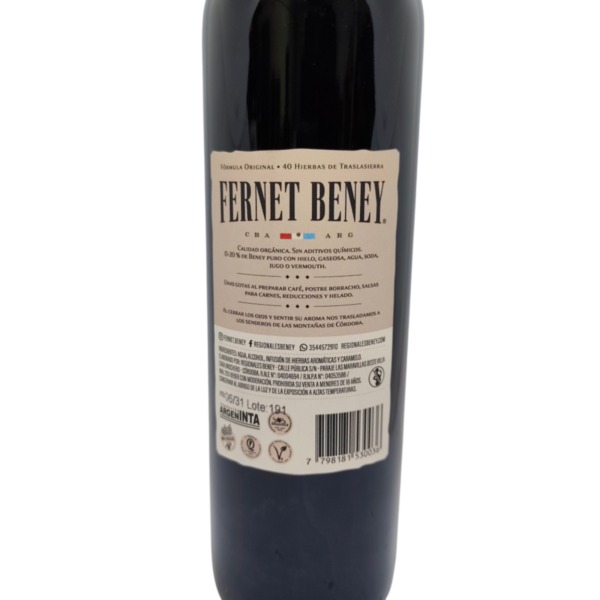 Fernet Beney 3/4 (Nueva etiqueta) - Imagen 4